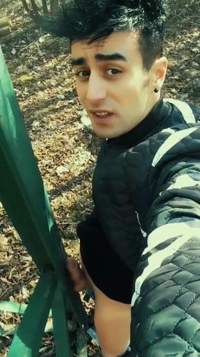 Outdoor Cumshot - Cock Self Creampie