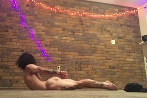 Gabriel Nude Yoga Quick Afternoon Session With Black Angel