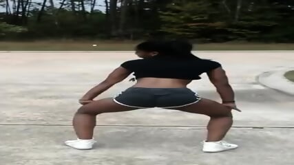 Ebony Teen Twerks In Tiny Shorts