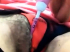 Hot hairy teen bates in plane toilet