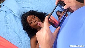 Pleasuring Bald-headed Dude In Bed - Melody Cummings And J Mac