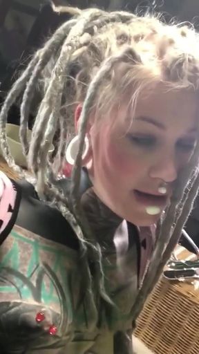 Horny Alternative Tattooed Girl Shows Her Sex Toys With Ass Plug In   Clip 1