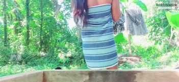 18+ Collage girl outdoor bath fun 2023