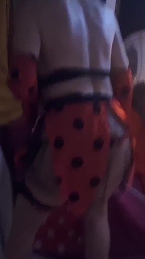 The inflamed ass mixes her hips in front of the mirror, and my stormy behind her buttocks