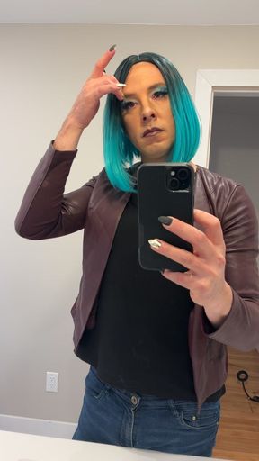 Femboy having a quick vape before going out!