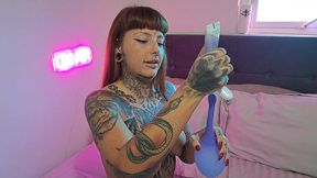 huge farts using my douche