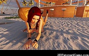 3D Shemale Sex Game Ends with Facial