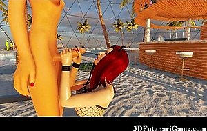 3D Shemale Sex Game Ends with Facial