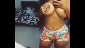 Tamil girl with Big boobs teasing
