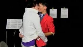 Benjamin Riley sneaks backstage to suck off Kyler Moss