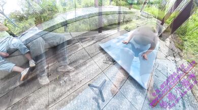 Yoga in the park with stranger deep inside stealing your wifey's mind