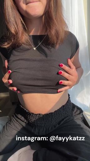 Horny Wife Playing Titties Compilation