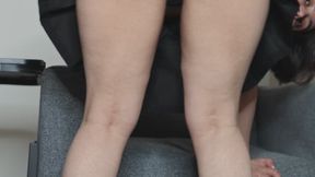 Teasing in a Tiny Skirt