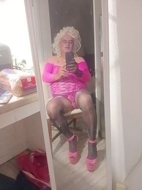 Blonde crossdresser