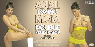 Anal loving mom Kate Jones gets double penetrated in rough threesome