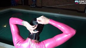 Poolside Latex Doll Edges with Slippery Fingers