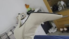 White Overknee Boots 36