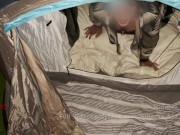 New adventure in vacations! Minerva masturbates and gives a blowjob to stranger al the camping