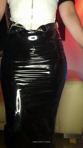 Teasing You in a Latex Skirt