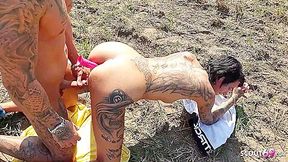 Real German Outdoor Ffm 3some - Mature Couple Have Sex With teen 18+