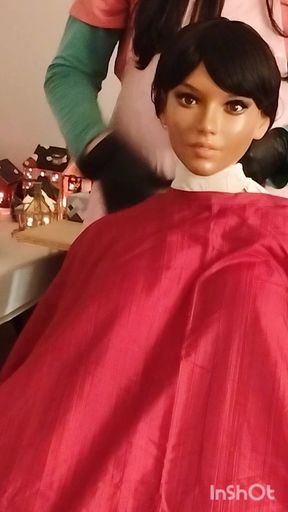 Nikki the ebony sex doll Loves vinyl BBC