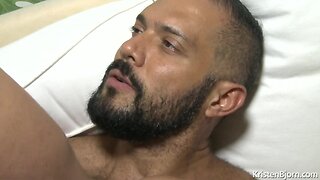 Hardcore muscle interracial bareback anal: two latinos fuckers on the casting couch!