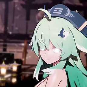 Honkai Star Rail Mmd Hit and Run Huohuo Nude Dance Hentai Mmd 3D Emerald Tail Color Edit Smixix