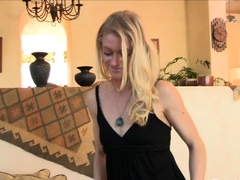 Sensational blonde teen bimbo Bella Bends is posing era