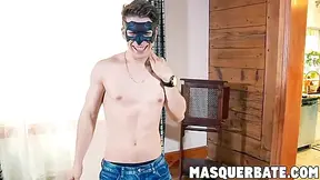 Masked Ripped Jock Is Playing With His Cock Until It Gets Stiff With Masked Jock