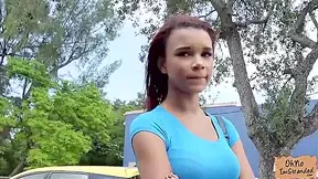 Raven Redmond In Adorable Stranded Big Natural Tits Bounce
