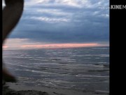Jerk off on public nudist  beach. Railway station Riga Jurmala. Exhibit