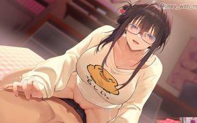 He Rubs My Cock with His Clit on the Bed  Vlover Game #5 All Scenes