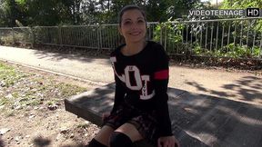 lovely 18 year justine does another anal video casting