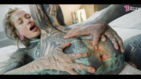 tattoo girl anuskatzz get fucked balls deep in her ass