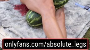 Absolute Legs #222 Watermelon squeeze and tease you Part 1 HD