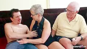 Old Granny Wife And Husband At First Ffm Threesome Sex With Big Dick Boy