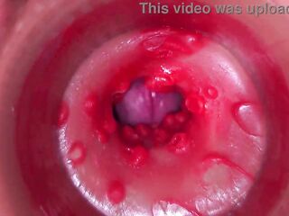 Camera in Vagina, Cervix POV, "Creampie" 4k