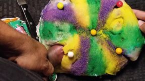 Cock Chef Mardi Gras King Cake
