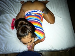 Amateur Thai MILF pussy shave before sex