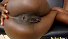 Sexy Black showing her piss hole up close