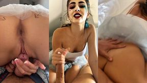 first harley queen cosplay sex ends with massive huge creampie inside 18yo yoya grey pov