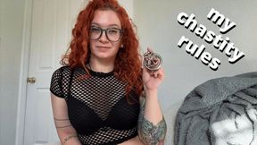 pleasure Domme's chastity rules - how I'd keep you locked up, JOI, CEI - HD