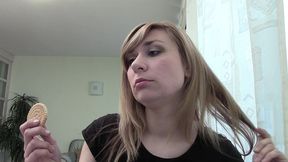 milena blonde babe chats on webcam in non-nude sfw clip