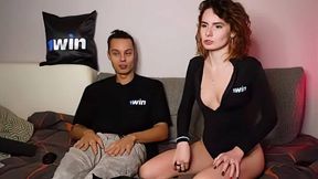 Darcy Dark, 18 yo, strips in truth or dare game. Hot YouTuber with innate tits. Sex positions, nude, slutty.