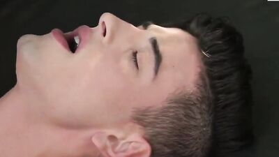 Inked stud face-fucks and barebacks his boyfriend in the woods