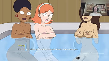 Swimming Pool Fun with Tricia, Jessica, and Reka - Rick and Morty: A Way Back Home Part 12 [Cartoon Parody Porn Game]