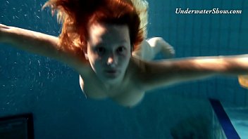 Edwiga teen Russian swims in clothes at night