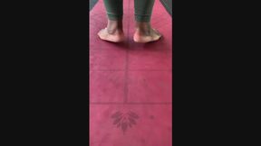 TEAL REVEL - Sweaty Arch Worship: Curvy Domme’s Sticky Feet Grind Yoga Mat as You Thirst