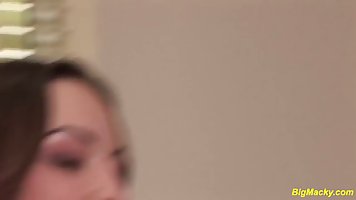 Anal sex loving brunette, Amber Rayne is getting a big, black dick up her tight ass