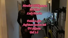 Fetish Lofts Clean-up Session with TV Slave Part 1-3